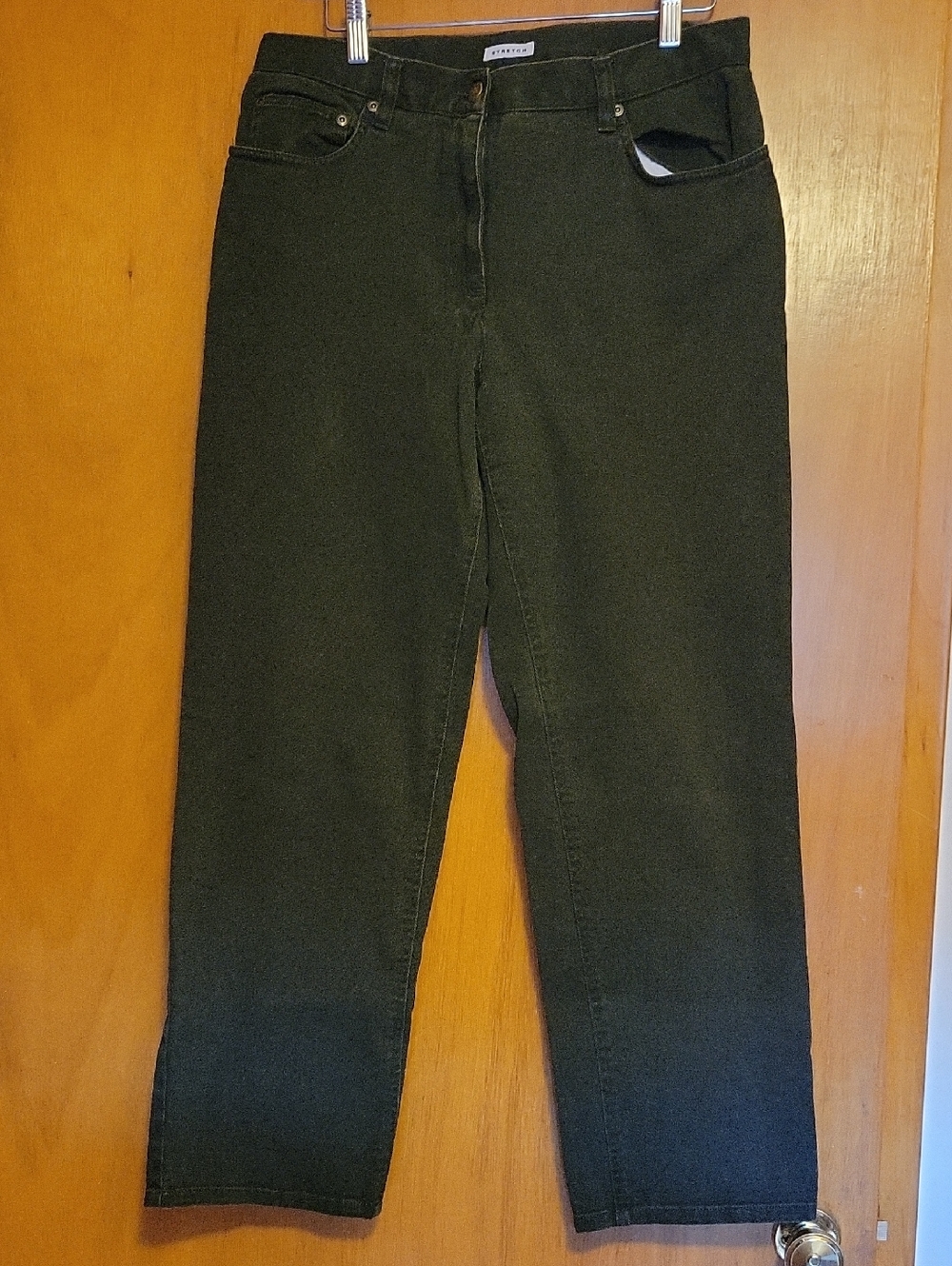 Jones New York Sport Straight Leg Dark Green Jeans